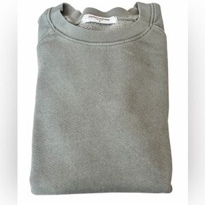 PerfectWhiteTee Army Green Women's 100% Cotton Crew Sweatshirt Size Small